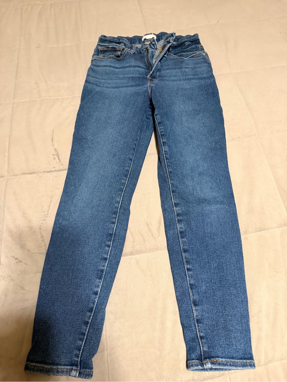 Women’s High-Waist Cropped Blue Denim Jeans